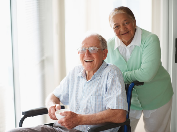 elderly man and woman